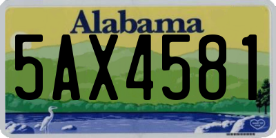 AL license plate 5AX4581