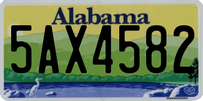 AL license plate 5AX4582