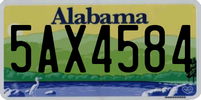 AL license plate 5AX4584