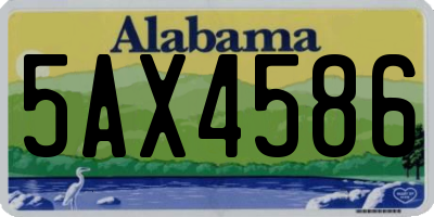 AL license plate 5AX4586