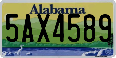 AL license plate 5AX4589