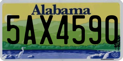 AL license plate 5AX4590