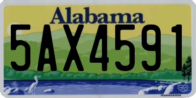 AL license plate 5AX4591