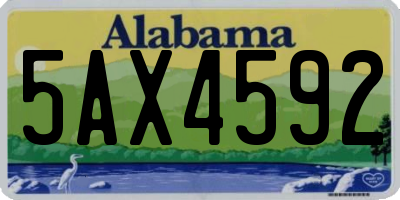 AL license plate 5AX4592