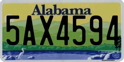 AL license plate 5AX4594