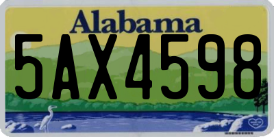 AL license plate 5AX4598
