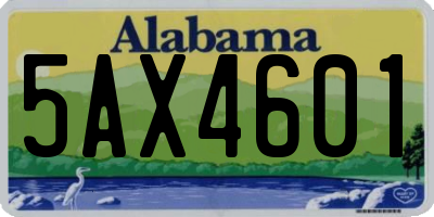 AL license plate 5AX4601