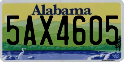 AL license plate 5AX4605
