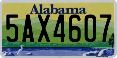 AL license plate 5AX4607
