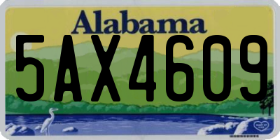 AL license plate 5AX4609