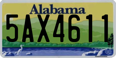 AL license plate 5AX4611