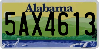 AL license plate 5AX4613