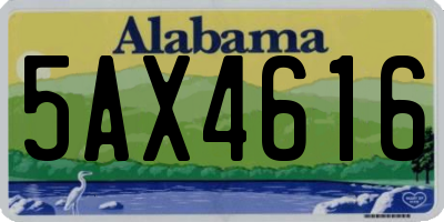 AL license plate 5AX4616