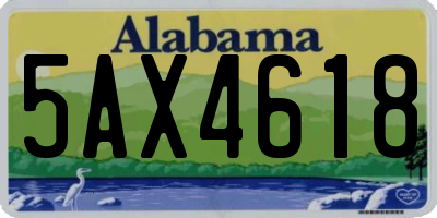 AL license plate 5AX4618