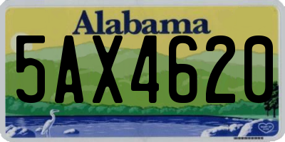 AL license plate 5AX4620