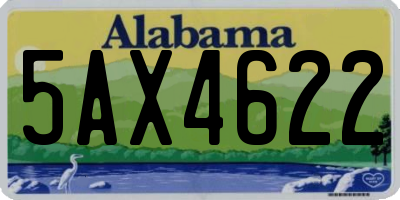 AL license plate 5AX4622
