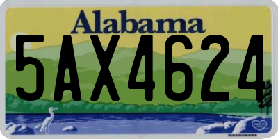 AL license plate 5AX4624