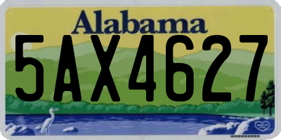AL license plate 5AX4627