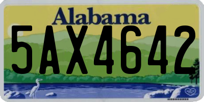 AL license plate 5AX4642
