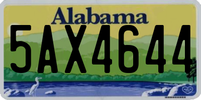 AL license plate 5AX4644
