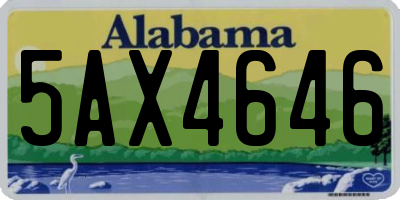 AL license plate 5AX4646