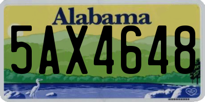 AL license plate 5AX4648
