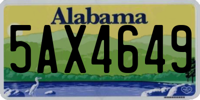 AL license plate 5AX4649