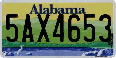 AL license plate 5AX4653