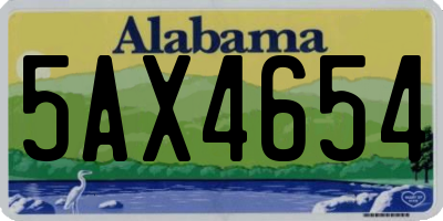 AL license plate 5AX4654