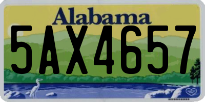 AL license plate 5AX4657
