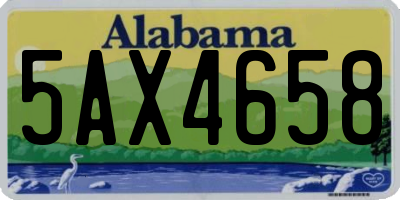 AL license plate 5AX4658
