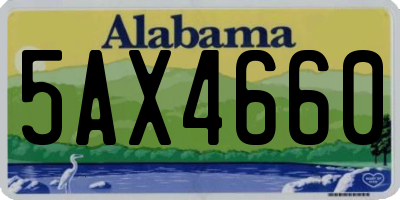 AL license plate 5AX4660