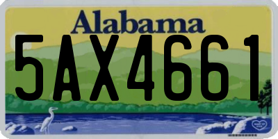 AL license plate 5AX4661