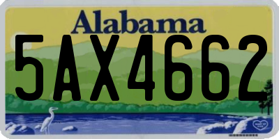 AL license plate 5AX4662