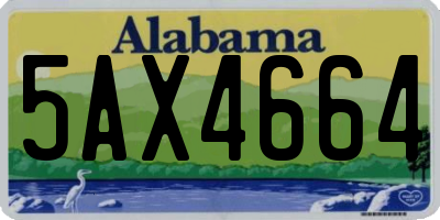 AL license plate 5AX4664