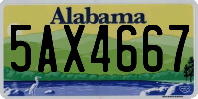 AL license plate 5AX4667