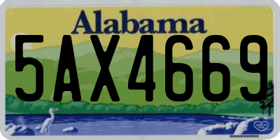 AL license plate 5AX4669