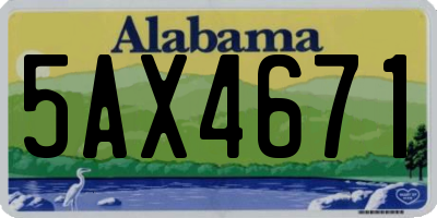 AL license plate 5AX4671