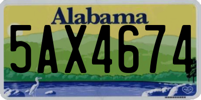 AL license plate 5AX4674