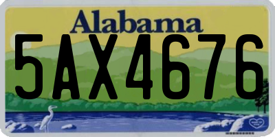 AL license plate 5AX4676