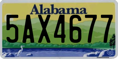 AL license plate 5AX4677
