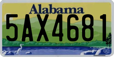 AL license plate 5AX4681
