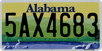 AL license plate 5AX4683