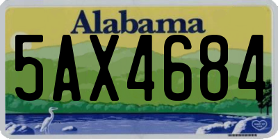 AL license plate 5AX4684