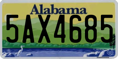AL license plate 5AX4685
