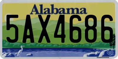 AL license plate 5AX4686