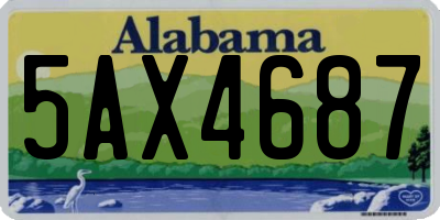 AL license plate 5AX4687