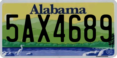 AL license plate 5AX4689