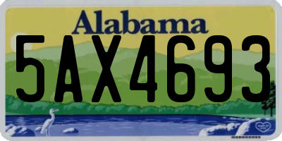 AL license plate 5AX4693