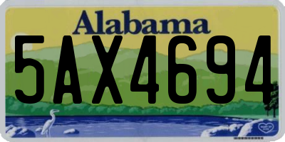 AL license plate 5AX4694